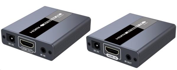 Predlžovač HDMI PREMIUMCORD na 120 m cez jeden kábel Cat5/ 6,  bez oneskorenia