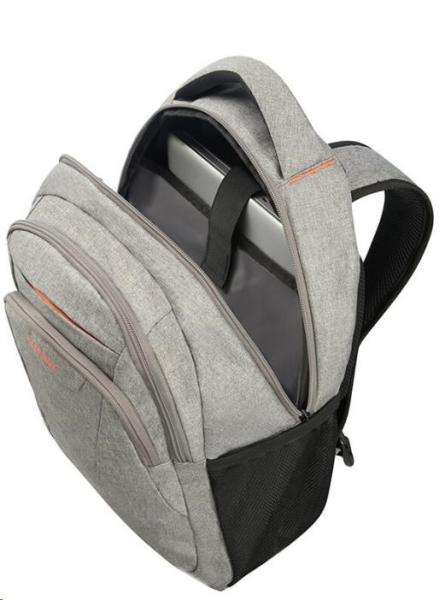 Samsonite American Tourister AT WORK lapt. backpack 13, 3" - 14.1" Grey orange1