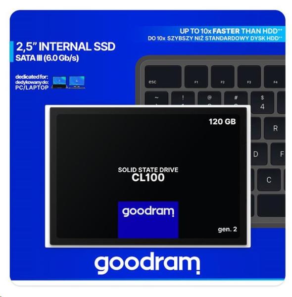 GOODRAM SSD CL100 Gen.3 120 GB SATA III 7 mm, 2,5"3