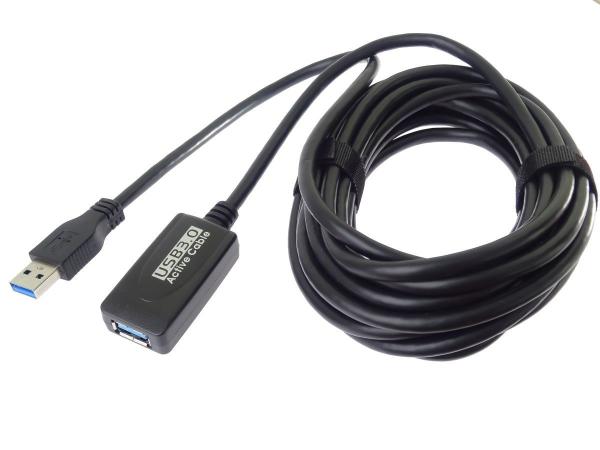 PremiumCord USB 3.0 opakovač a predlžovací kábel A/ M-A/ F 5m