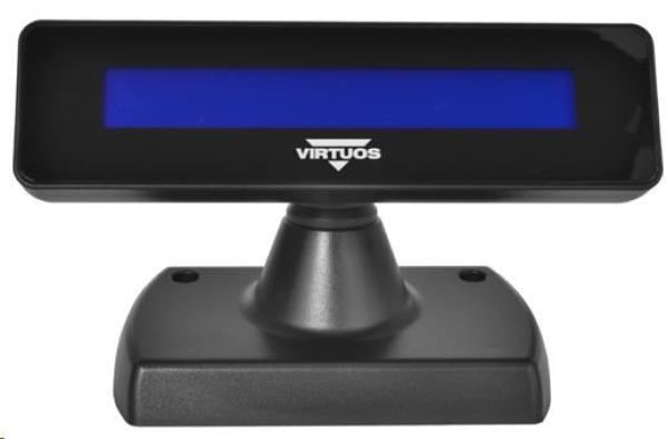 Virtuos zákaznícky displej Virtuos FL-2025MB 2x20,  USB,  čierny6