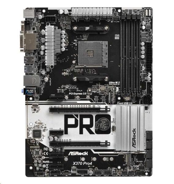 ASRock MB Sc AM4 X370 PRO4,  AMD X370,  4xDDR4,  VGA3