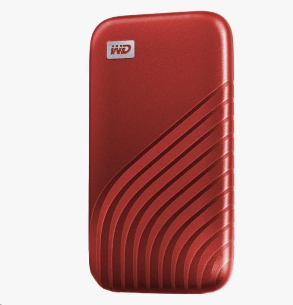 SanDisk WD My Passport SSD externý 1TB , USB-C 3.2 , 1050/1000MB/s R/W PC a Mac , červená2
