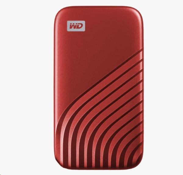 SanDisk WD My Passport SSD externý 2 TB ,  USB-C 3.2 ,  1050/ 1000MB/ s R/ W PC a Mac ,  červená