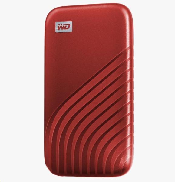 SanDisk WD My Passport SSD externý 2 TB ,  USB-C 3.2 ,  1050/ 1000MB/ s R/ W PC a Mac ,  červená2