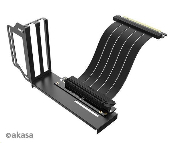 AKASA RISER BLACK PRO, vertikálny držiak GPU + prémiový PCIe 3.0 Stúpací kábel