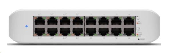 UBNT UniFi Switch USW-Lite-16-PoE [16xGigabit,  8x PoE out 45W,  802.3at/ af,  16Gbps]