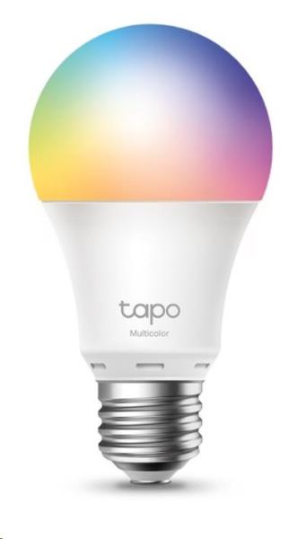 TP-Link Tapo L530E chytrá WiFi stmívatelná LED žárovka (barevná,2500K-6500K,806lm,2,4GHz,E27)