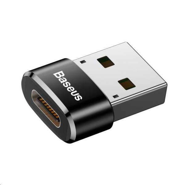 Adaptér Baseus USB samec na USB-C samica 3A,  OTG,  čierny