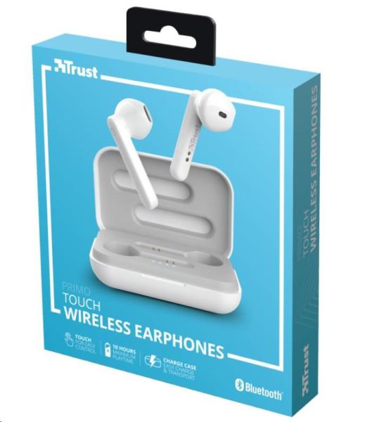 TRUST sluchátka Primo Touch Bluetooth Wireless Earphones - white12