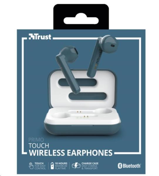 TRUST sluchátka Primo Touch Bluetooth Wireless Earphones - blue12