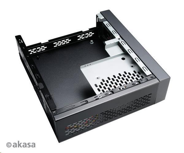 AKASA case Crypto T1,  tenký mini-ITX,  VGA a COM port4