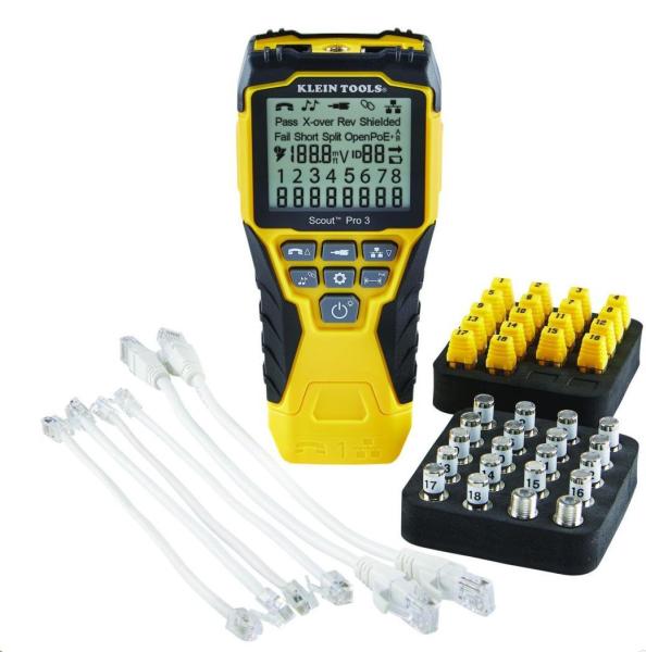 KLEIN TOOLS - VDV Scout® Pro 3 Tester Kit Locator (PoE) - 18x RJ45,  18x F-konektor7