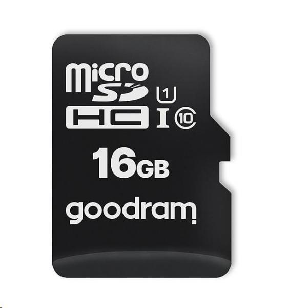 GOODRAM microSDHC karta 16GB M1A0 (R:100/W:10 MB/s), UHS-I Class 10, U1 BULK