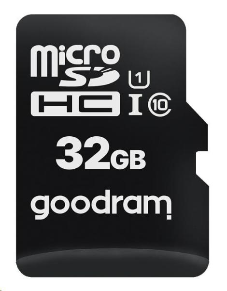 Karta GOODRAM microSDHC 32GB M1A0 (R:100/ W:10 MB/ s),  UHS-I Class 10,  U1