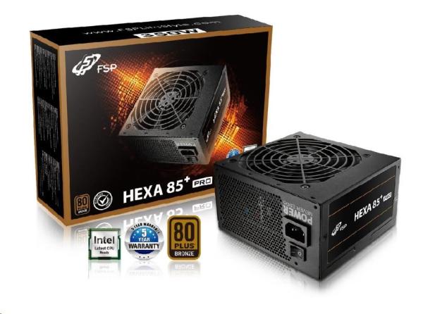 Napájací zdroj Fortron 350W HEXA 85+ PRO 350, plný rozsah, ATX, Bronze, DC/DC1