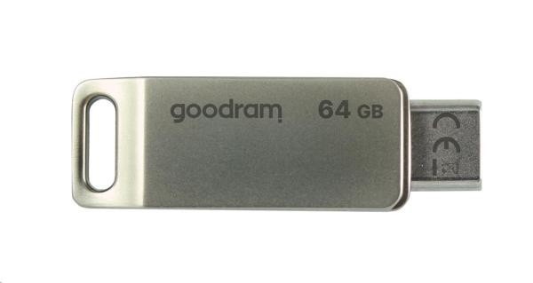 GOODRAM Flash Disk 64GB ODA3,  USB 3.2,  strieborná3