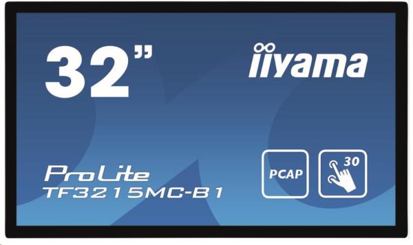 32" iiyama TF3215MC-B1: FullHD, capacitive, 500cd/ m2, VGA, HDMI, čierny