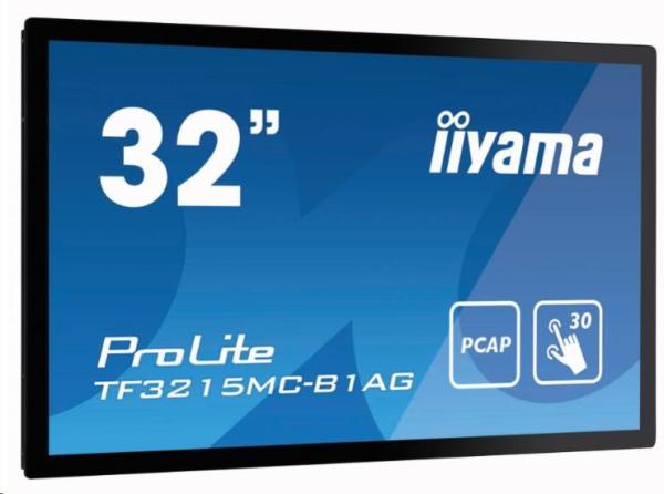 32" iiyama TF3215MC-B1AG: FullHD, capacitive, 500cd/ m2, VGA, HDMI, čierny