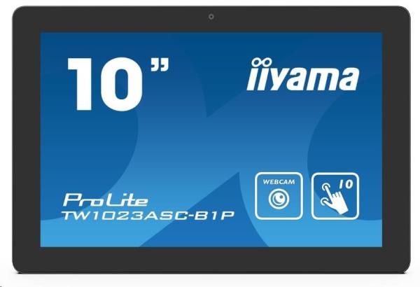 10" iiyama TW1023ASC-B1P, IPS, HD, capacitive, 10P, 450cd/ m2, mini HDMI, WiFi, Webcam, Android 8.1