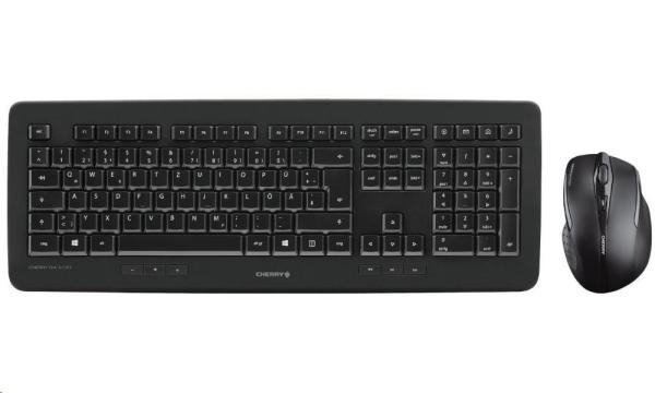 Set klávesnica + myš CHERRY DW 5100,  bezdrôtová,  USB,  CZ+SK rozloženie,  čierna