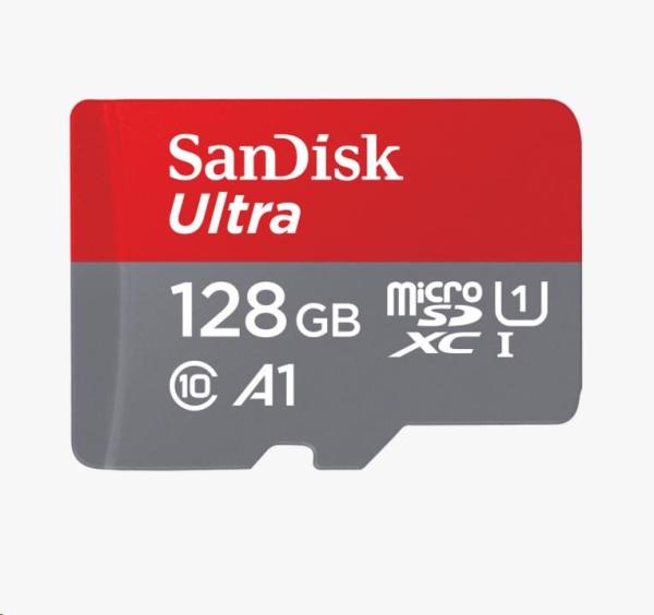Karta SanDisk MicroSDXC 128 GB Ultra (100 MB/ s,  Class 10,  Android) + adaptér