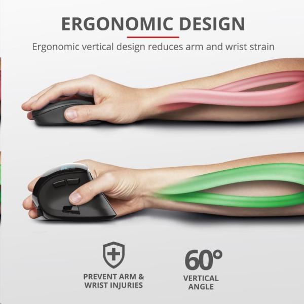 TRUST Ergonomická myš Voxx Nabíjateľná ergonomická bezdrôtová myš2