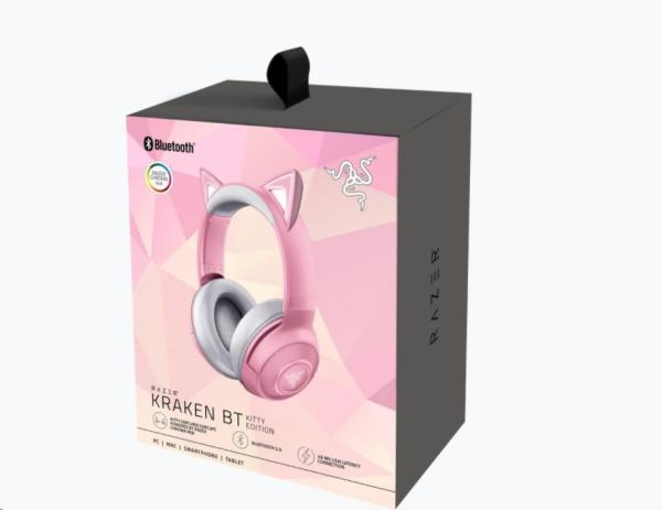 RAZER sluchátka Kraken BT Kitty Edition,  Wireless Bluetooth Headset4