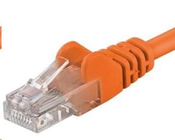 PREMIUMCORD Patch kábel UTP RJ45-RJ45 CAT5e 0.5 m oranžová