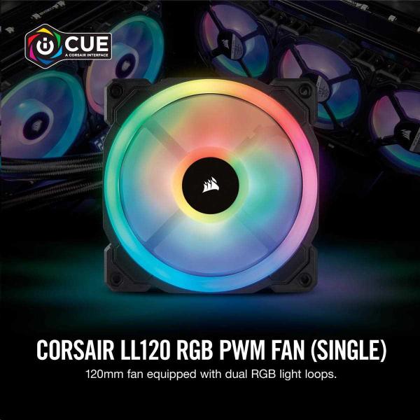 Ventilátor CORSAIR LL120 RGB LED,  1x 120mm,  24.8 dBA7