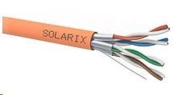 Inštalačný kábel Solarix STP,  Cat6A,  drôt,  LSOH B2ca,  cievka 500 m SXKD-6A-STP-LSOH-B2ca