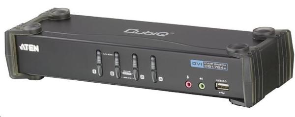 ATEN 4-portový DVI KVMP USB,  2-portový USB HUB,  audio,  1.2m káble