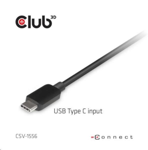 Club3D Video hub MST (Multi Stream Transport) USB-C 3.2 na HDMI 2.0,  Duálny monitor 4K60Hz6