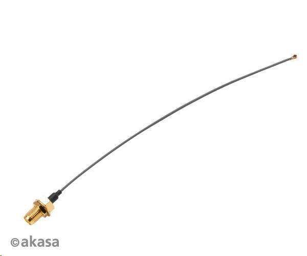 Anténny kábel AKASA I-PEX MHF4L na RP-SMA samica,  22 cm,  2 ks/ balenie