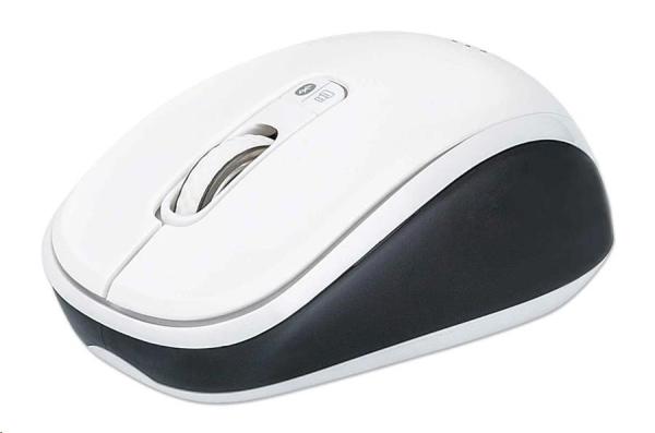 Myš MANHATTAN Dual-Mode,  USB optická,  800/ 1200/ 1600 dpi,  bielo-čierna