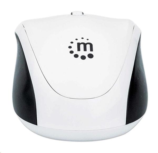 Myš MANHATTAN Dual-Mode,  USB optická,  800/ 1200/ 1600 dpi,  bielo-čierna2