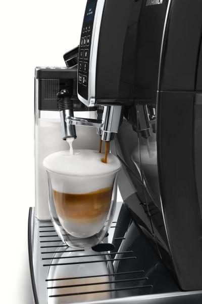 DeLonghi Dinamica ECAM 350.55.B automatický kávovar, 15 bar, vestavěný mlýnek, mléčný systém, zásobník na mletou kávu4