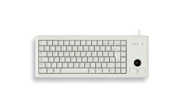 CHERRY klávesnice G84-4400,  trackball,  ultralehká,  PS/ 2,  EU,  šedá