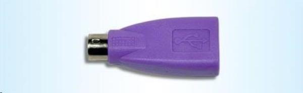 Adaptér CHERRY USB na PS/ 2,  fialový