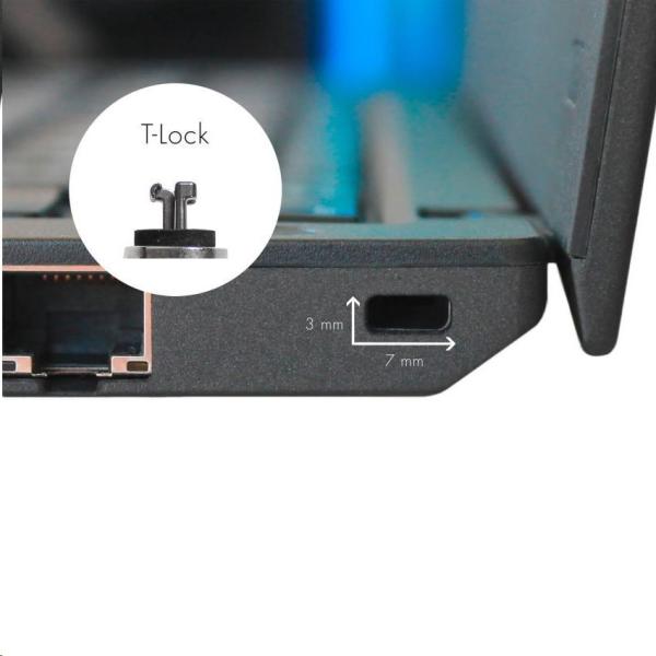 Bezpečnostný kábel DICOTA T-Lock Ultra Slim V2, s kľúčom, štrbina 3x7 mm, jednoduchý2