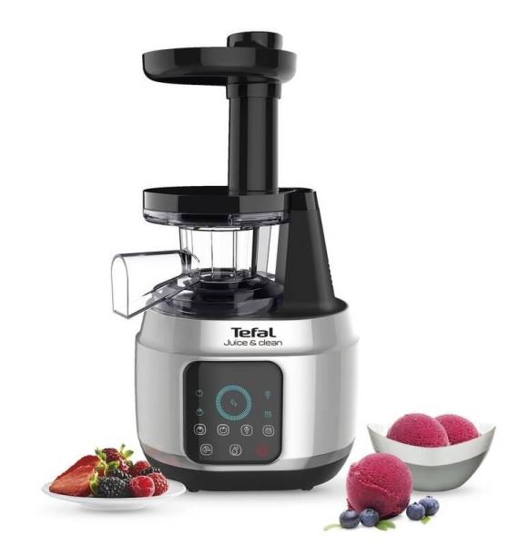 Tefal Juice N&quot; Clean ZC420E38 šnekový odšťavňovač,  150 W,  0.8 l,  funkce zpětného chodu,  funkce proti odkapávání2