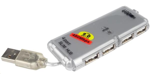 PREMIUMCORD USB 2.0 HUB 4-portový bez napájania