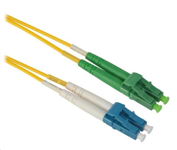 Duplexní patch kabel SM 9/ 125,  OS2,  LC(UPC)-LC(APC),  LS0H,  10m