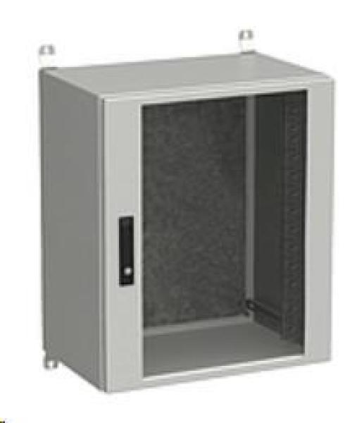 Vonkajšia nástenná skriňa Solarix LC-20 15U 600x400 mm, sklenené dvere, LC-20-15U-64-12-G