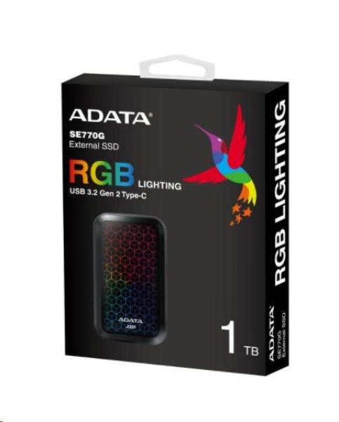 Externý SSD disk ADATA 1TB SE770G USB 3.0 čierna/ žltá7