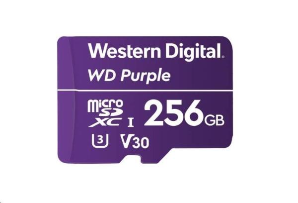 Karta WD MicroSDXC 256GB Purple WDD256G1P0C Trieda 10 (R:100/ W:60 MB/ s)