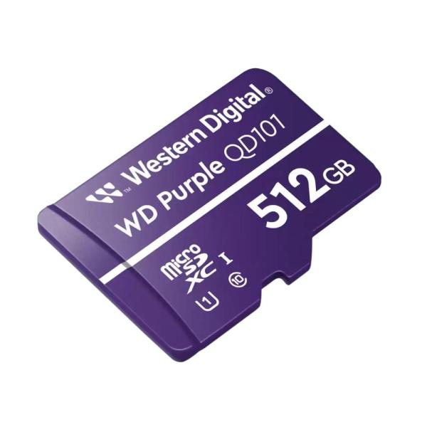 WD MicroSDXC karta 512GB Purple WDD512G1P0C Class 10 (R:100/W:60 MB/s)1