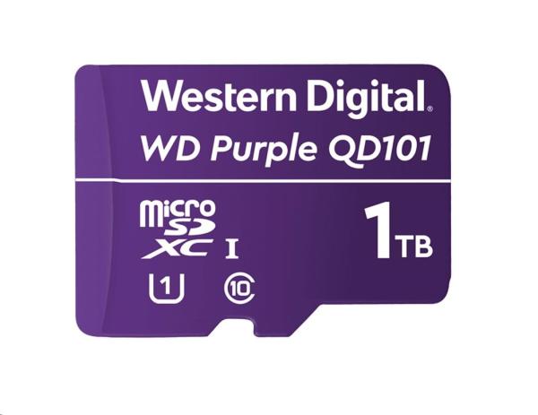 Karta WD MicroSDXC 1TB Purple WDD100T1P0C Class 10 (R:100/ W:60 MB/ s)