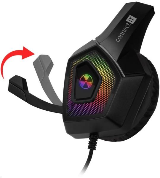 CONNECT IT herní sluchátka BATTLE RGB Ed. 3,  s mikrofonem,  černá3