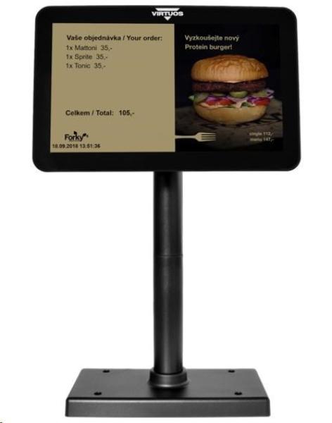Virtuos 10, 1" LCD farebný zákaznícky monitor SD1010R,  USB,  čierny5